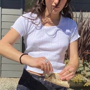 Pretties Venice Collar Top in Tiny Flowers Size S